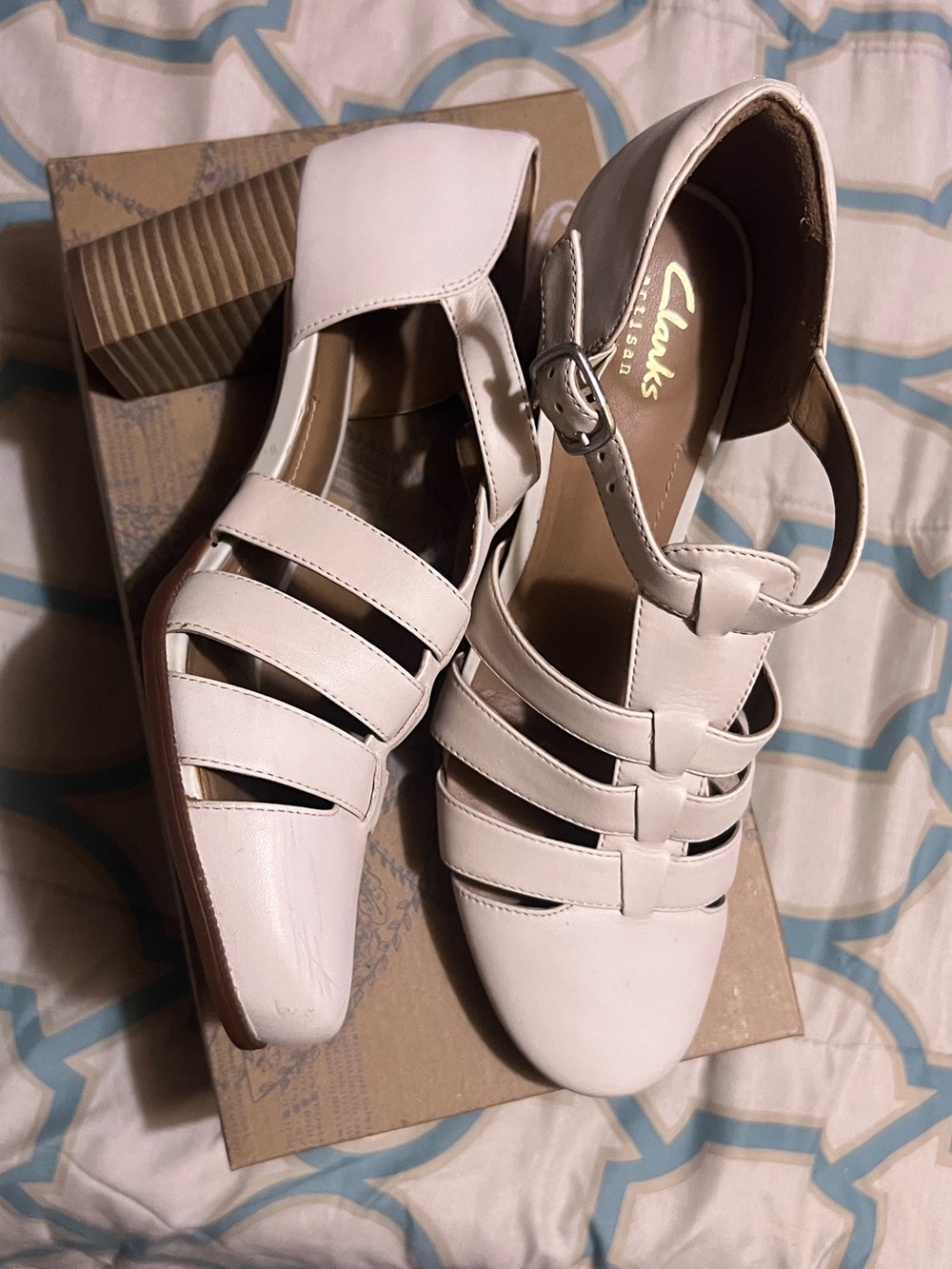 Clarks Fisherman Heeled Sandals 8